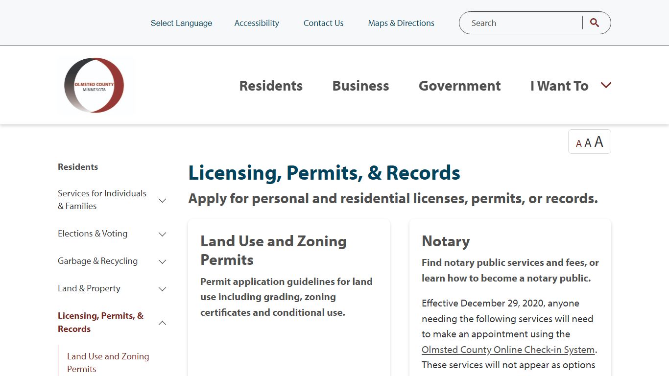 Licensing, Permits, & Records | Olmsted County, MN